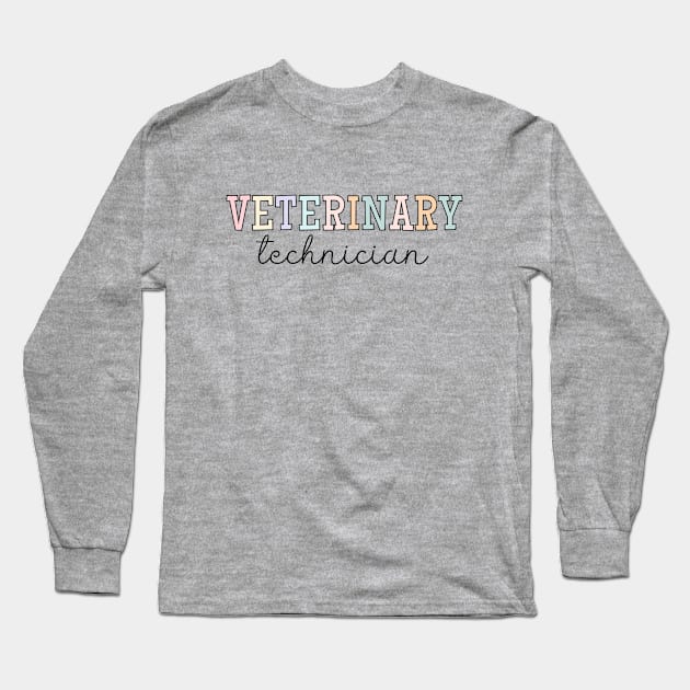 Veterinary Technician, Veterinary Tech, Vet Tech Long Sleeve T-Shirt by WaBastian